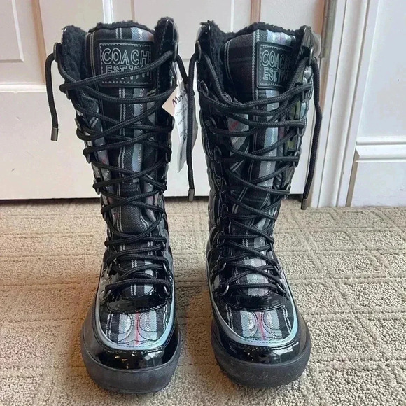 Plaid Coach Boots NWT - Picture 4 of 7